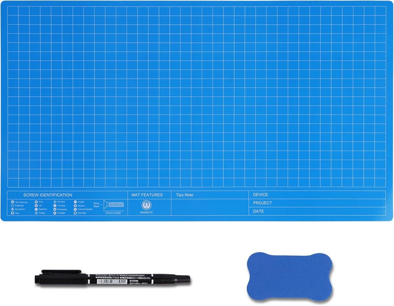 HPFIX Magnetic Project Mat Large Size 36x20.5cm, Magnetic Electronic Repair Screws Mat - Image 1